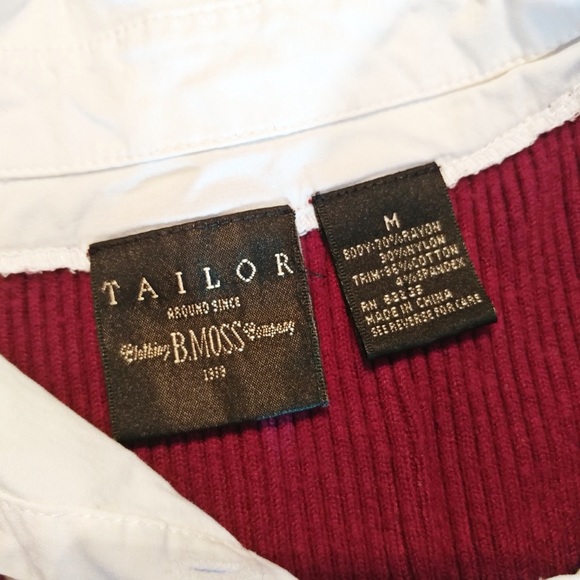TAILOR B. MOSS Size M layered sweater blouse - Picture 3 of 5